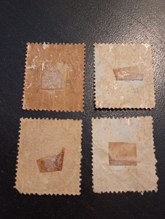 4 selos 5, 20, 30 e 50 Pfennig  1914 Rei Luis III Baviera - Alemanha