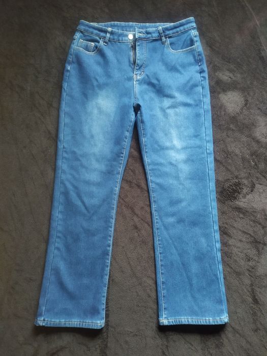 Теплі стретчеві джинси на меху, розмір L - XL