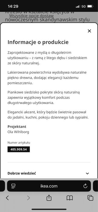 Krzesła Ikea Stockholm 2025 2szt