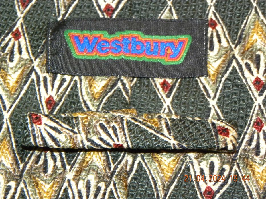 Jedwabny włoski krawat wizytowy z kolekcji  Westbury