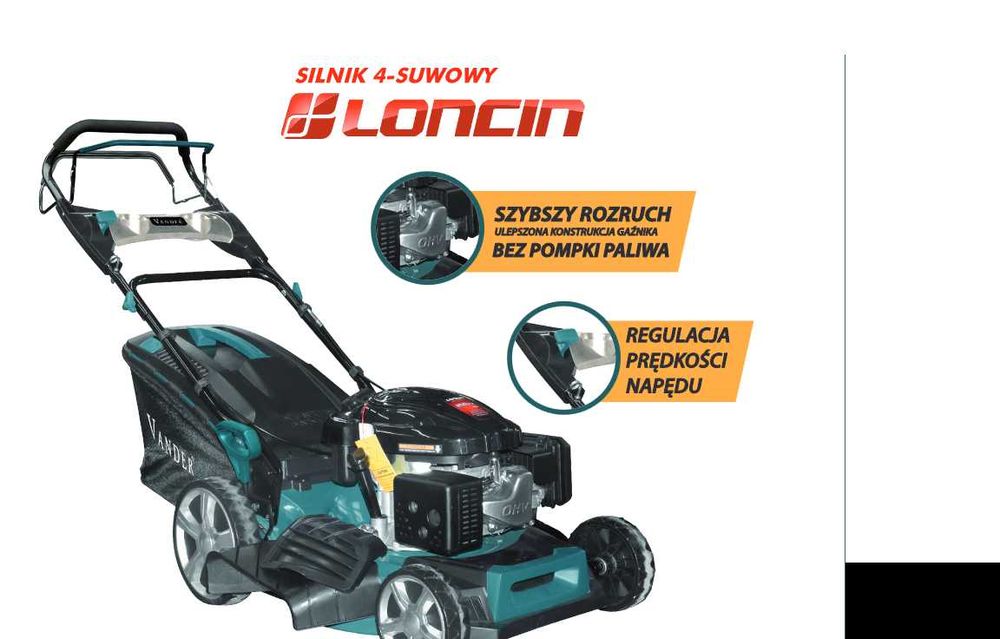 Kosiarka spalinowa z napędem VANDER 5KM Loncin szer 46 cm