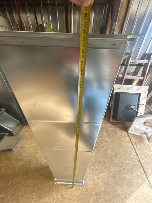 prostokątny kanał wentylacyjny 125cm
