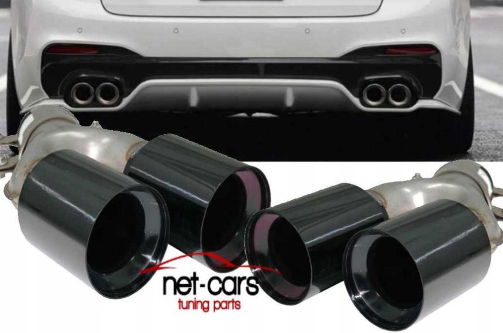 Końcówki wydechu BMW 5 6 G30 G31 G32 G38 M Pakiet Czarne