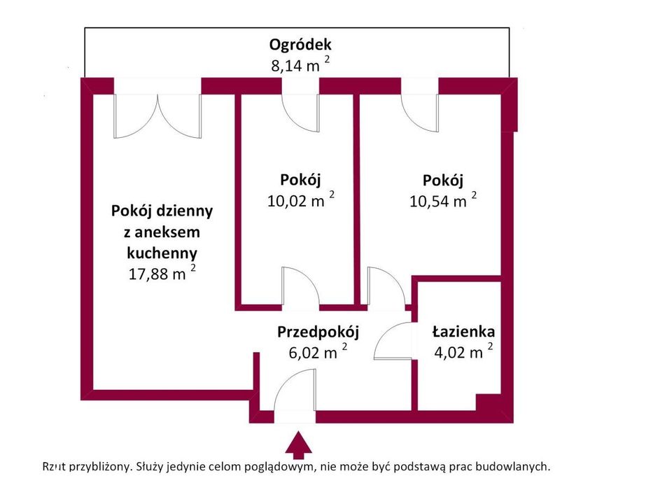 Nowoczesne 3 Pokoje | 48,68 M² | Parter | Winda