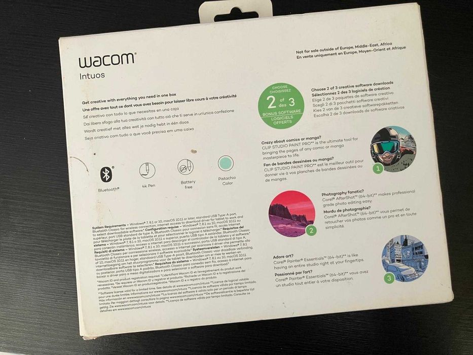 Wacom Intuos Mesa Digitalizadora com Bluetooth + Pen - Pouco Uso