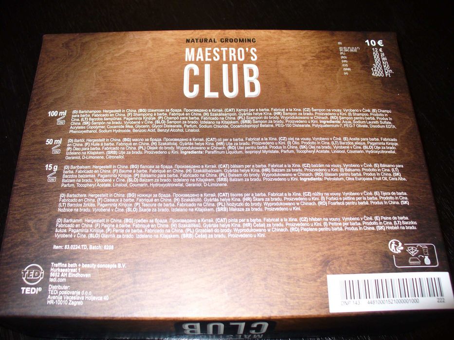 Zestaw do pielęgnacji brody barber Maestro'S Club