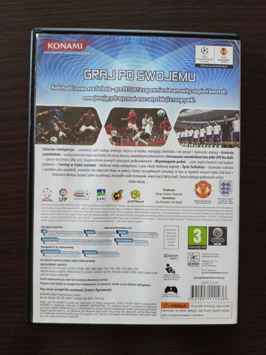 Pro Evolution Soccer 2012 - Gra PC STAN IDEALNY