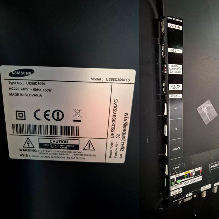 Samsung UE55D8090YS,Full HD,3D,Wi-Fi