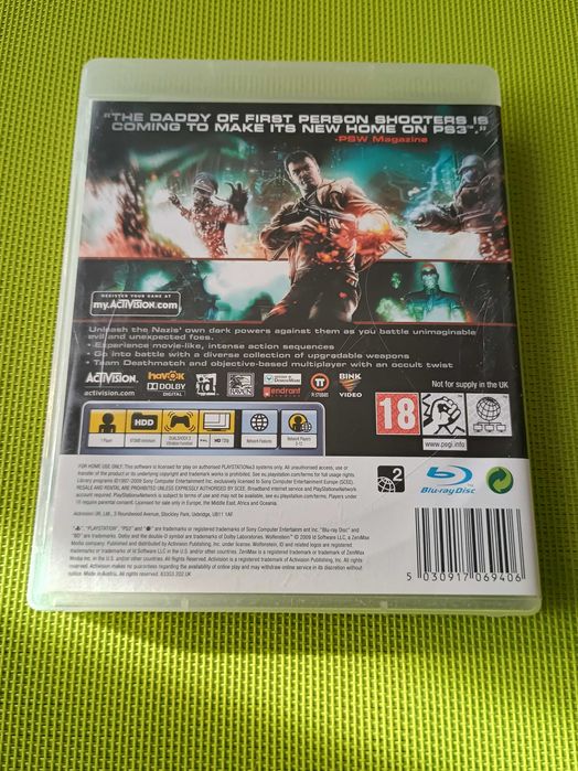 Gra PS3 Wolfenstein Grudziądz •