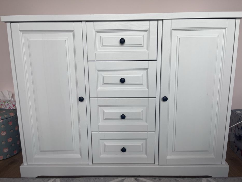 Komoda i regal w stylu skandynawskim drewniany