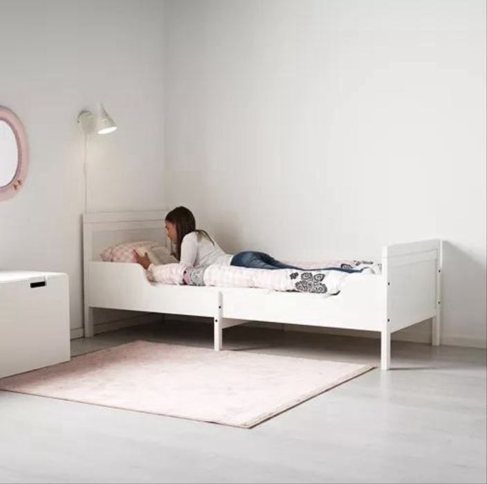 IKEA SUNDVIK Estrutura cama extensível + estrado de ripas