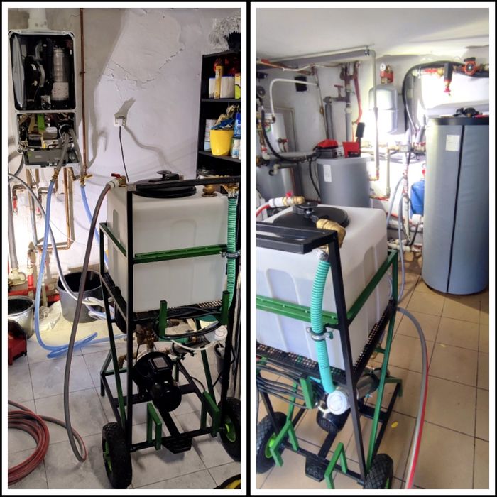 Płukanie, chemiczne czyszczenie układów c.o. - grzejników, podłogówek