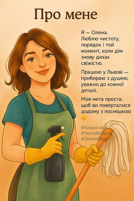 прибирання квартир, будинків, офісів