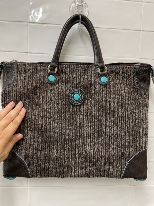 Mala de mão com tiracolo Gabs pele pêlo tecido