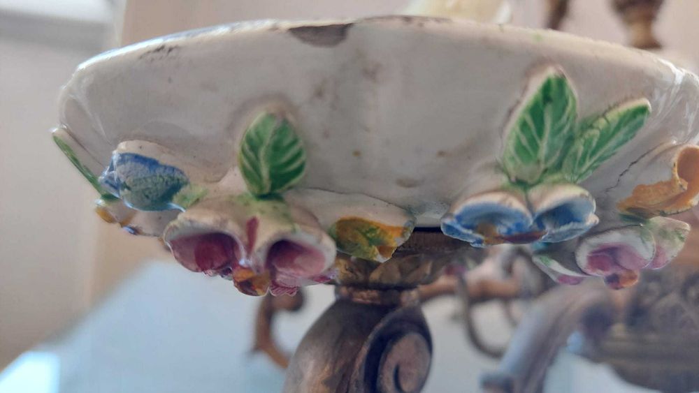 Candeeiro de Teto Vintage Estilo Capodimonte (6 Braços)
