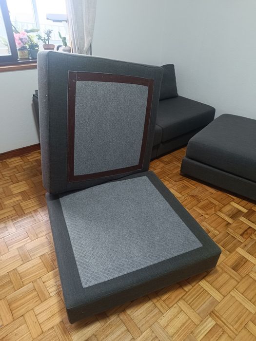Sofá cama com 4 módulos