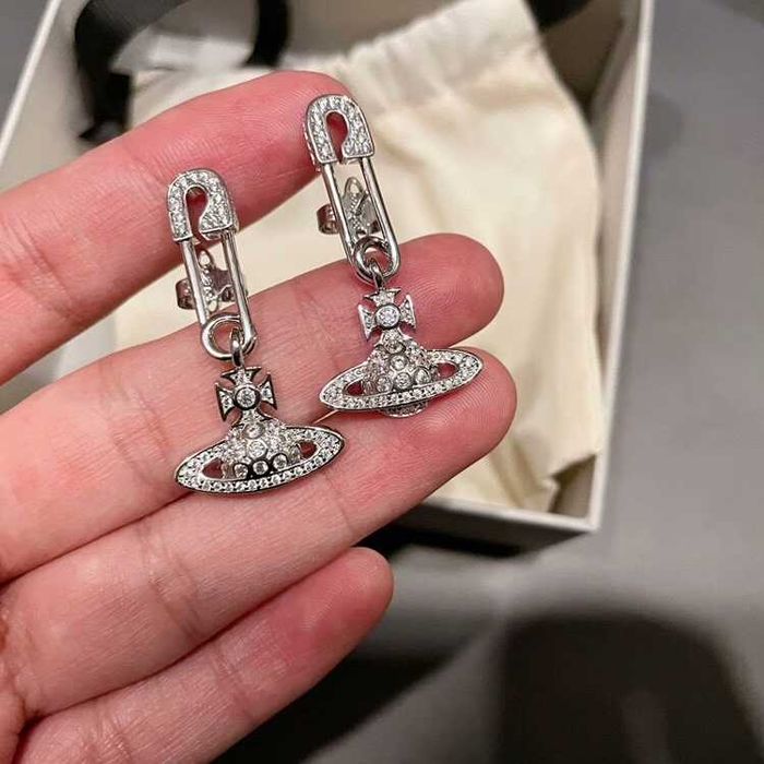 Srebrne kolczyki Vivienne Westwood