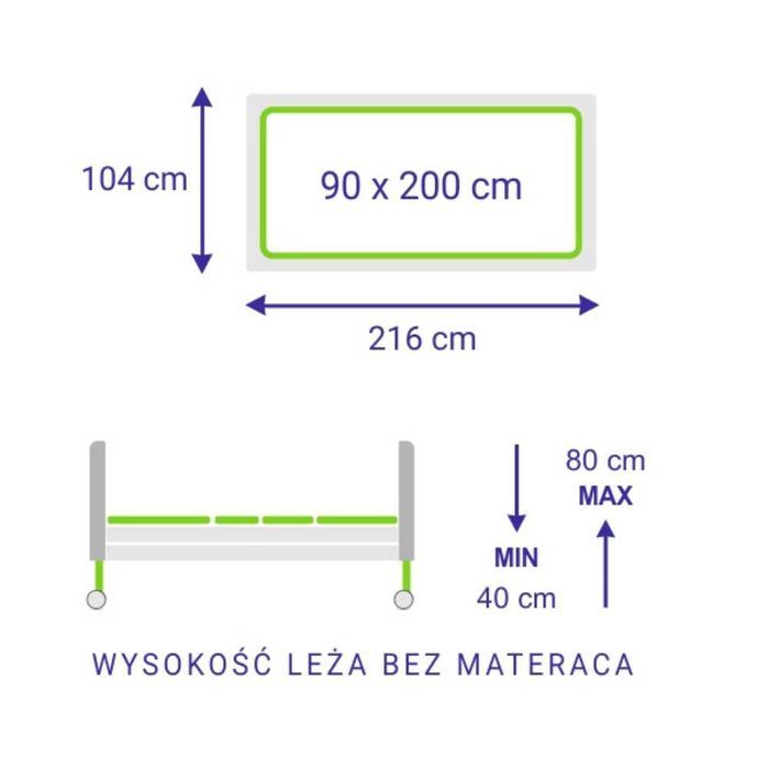 NOWE Łóżko rehabilitacyjne Elbur PB 326 Trend WNIESIENIE MONTAŻ