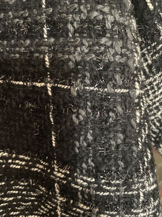 Vestido xadrez preto com brilho T44