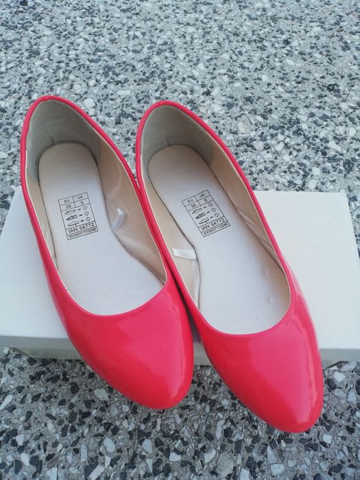 Buty baleriny neon róż