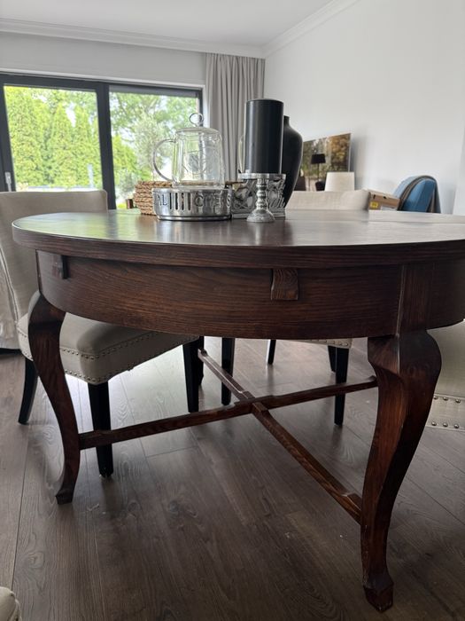 Stól okrągły rozkładany 130 cm