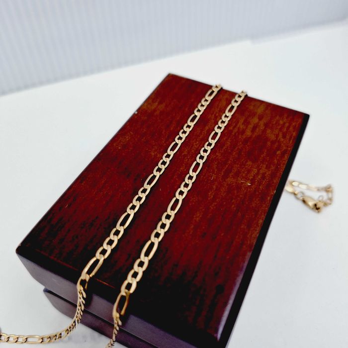 Złoty łańcuszek splot figaro 585 (14k) , długość 56,5cm , 5,66g,2,84mm