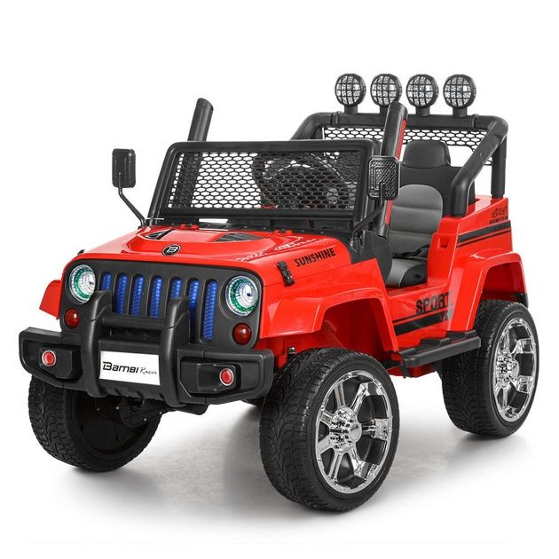 Дитячий електромобіль Jeep 4WD Bambi M 3237EBLR (Червоний)