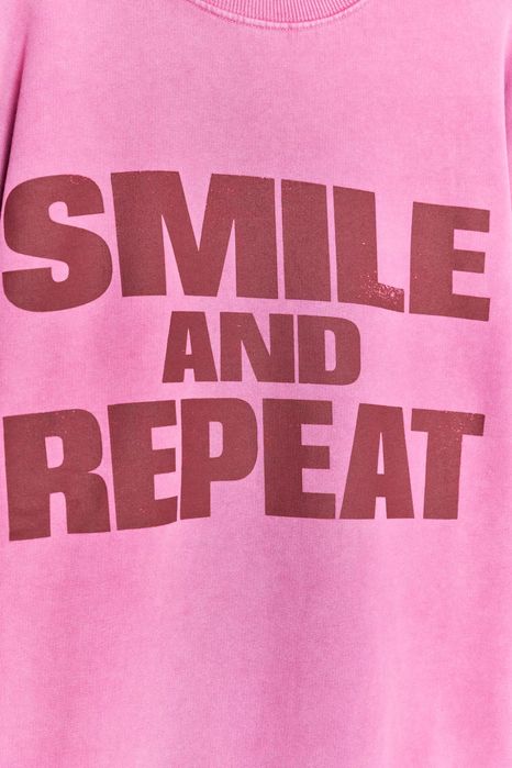 світшот з вареним ефктом Smiley, Zara