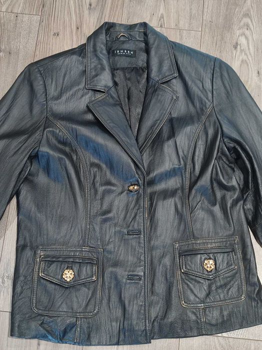 Kurtka marynarka ze skóry naturalnej vintage