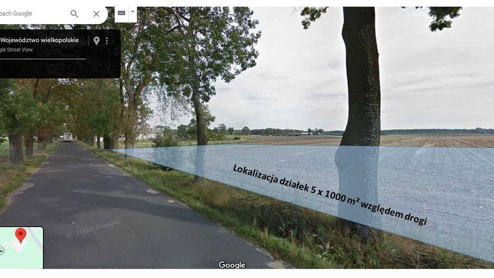 Działka budowlana 1000 m2 Zbietka