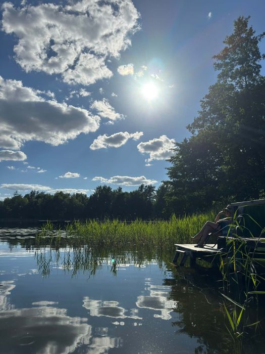 Domek letniskowy z prywatna plażą.