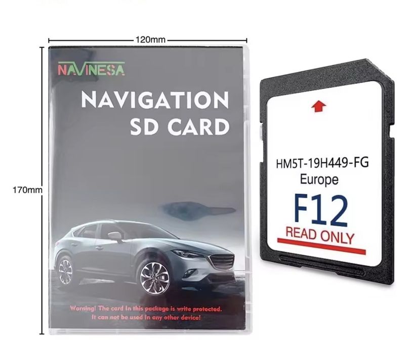 Cartão GPS com mapas da EU atualizados para modelos  FORD