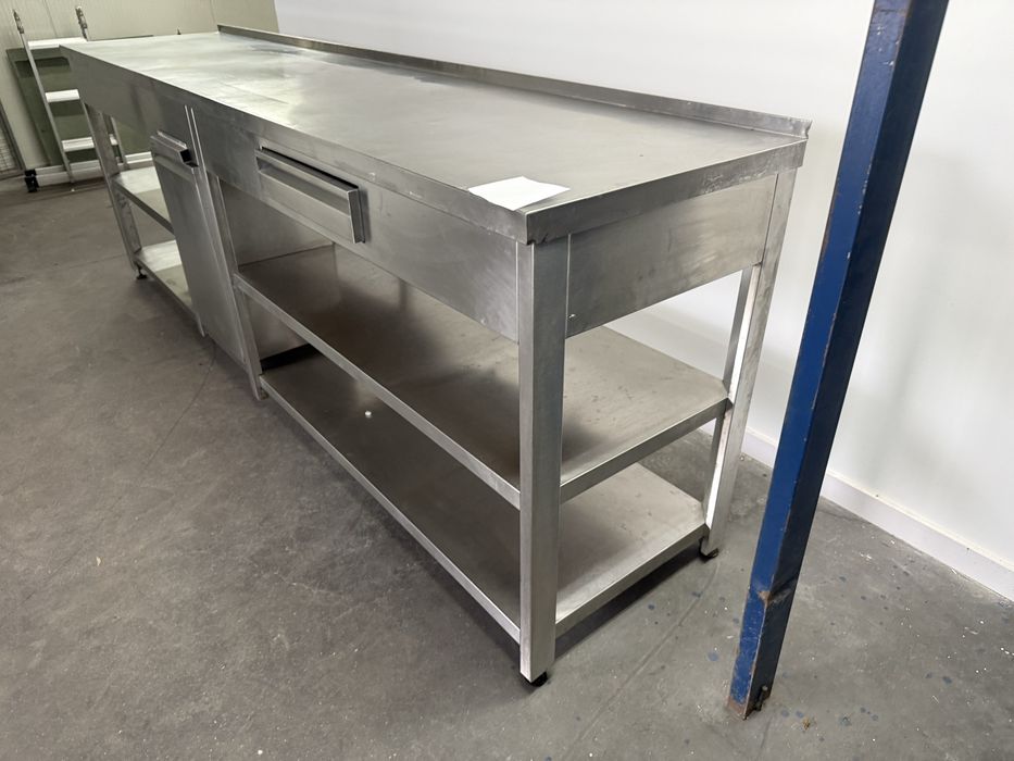 Bancada escaparate em inox