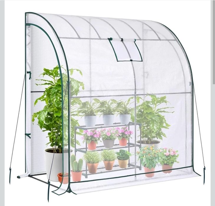 Szklarnia z 3 półkami: przenośna szklarnia ścienna Ohuhu