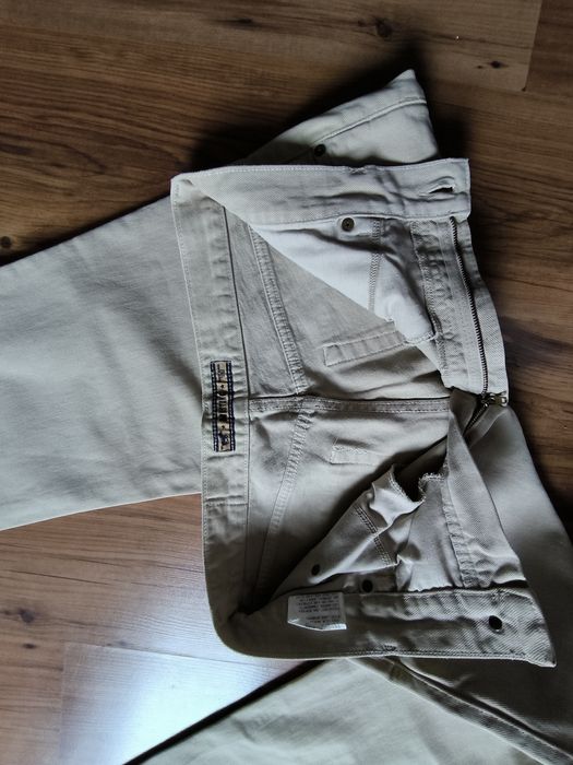 Wrangler Jeans spodnie męskie beż szerokie proste 35/32