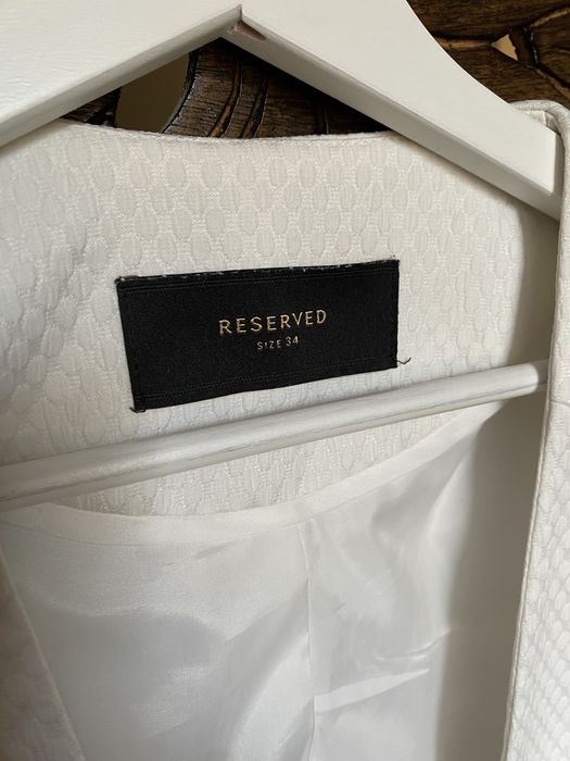 Marynarka Reserved XS Biało - kremowa