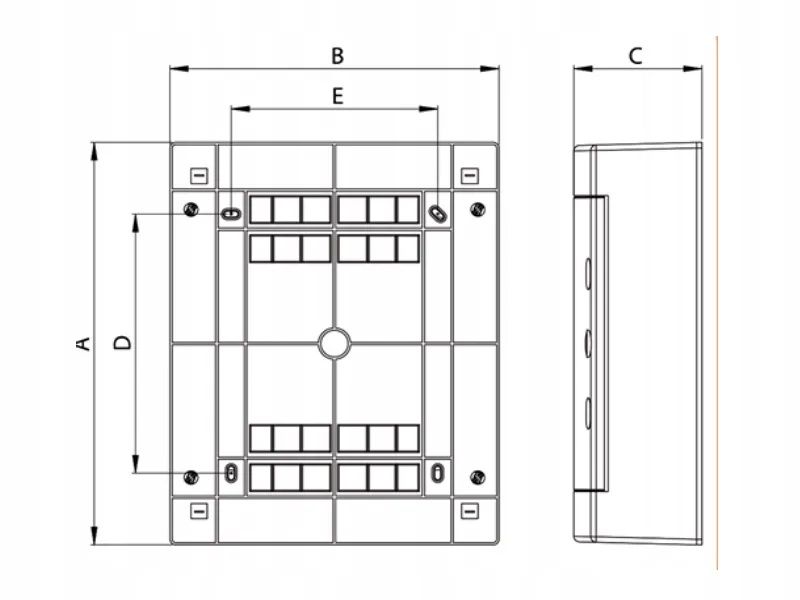ROZDZIELNICA Natynkowa  transparentna ECT 2x18PT-s ETI