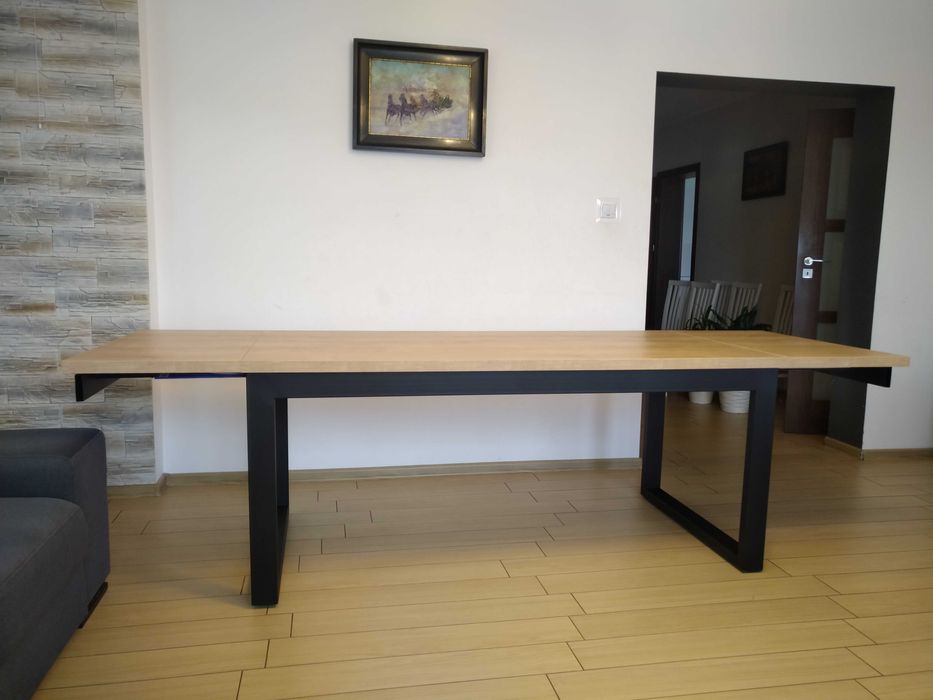 Stół Rozkładany LOFT industrialny 160-260x90 (2x50 Dostawki) EGGER