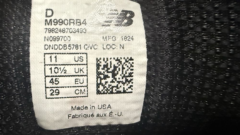 New balance 990 v4 made in usa оригинал .розмір 11us