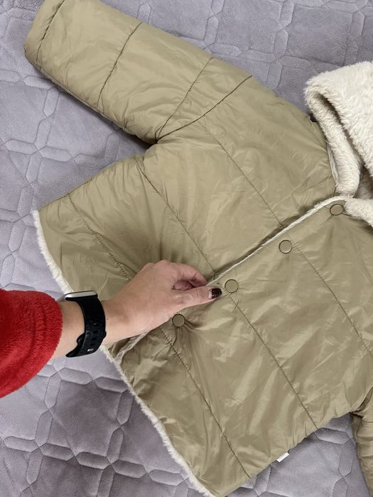 Зимова куртка 92р для дівчинки хлопчика бежева 18-24 міс