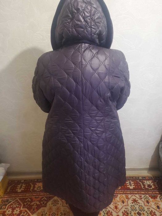 Пуховик-пальто Exclusive moda 62 Темно-бардовый