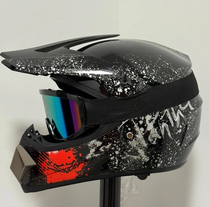 Kaski pełne  fullface rozmiar S M Enduro Hulajnoga r ower 7- 13 Lat