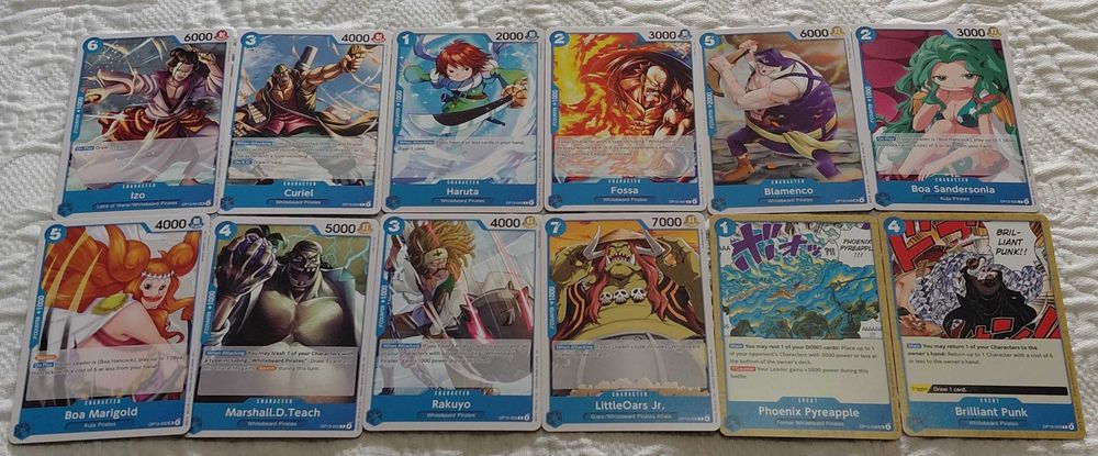 73 cartas one piece tcg op13