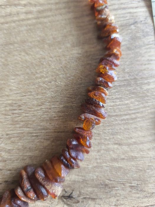 Korale z naturalnego bursztynu