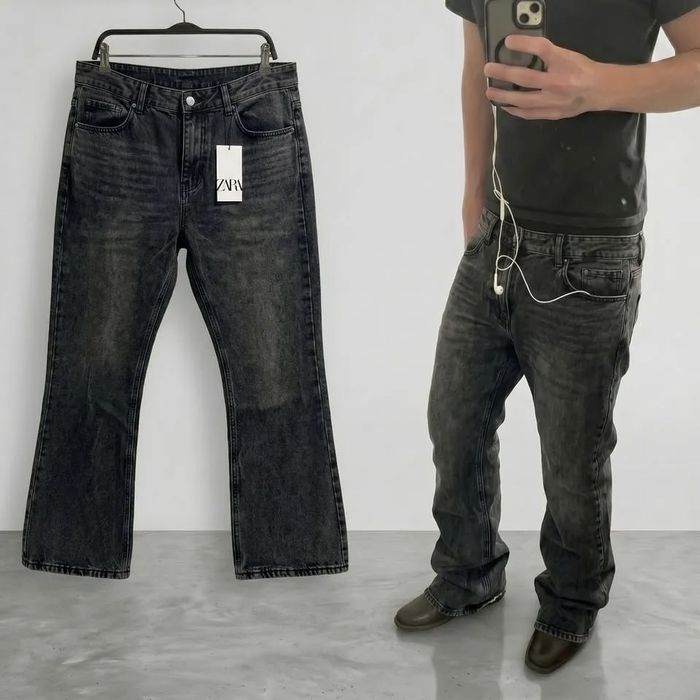 Джинсы клеш Zara flared jeans Bootcut черные