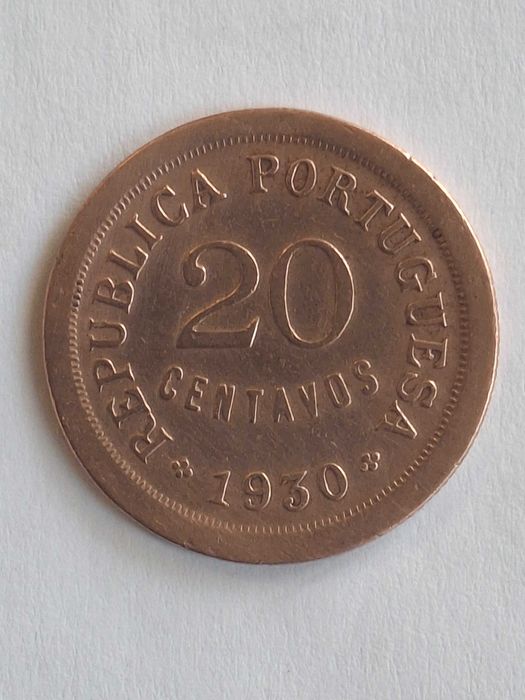 Moedas de colecção - 20 centavos Cabo Verde 1930
