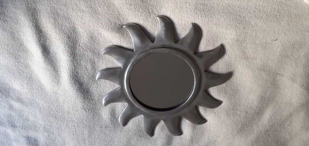 Conjunto decorativo luna e janela dourados e sol prateado com espelho