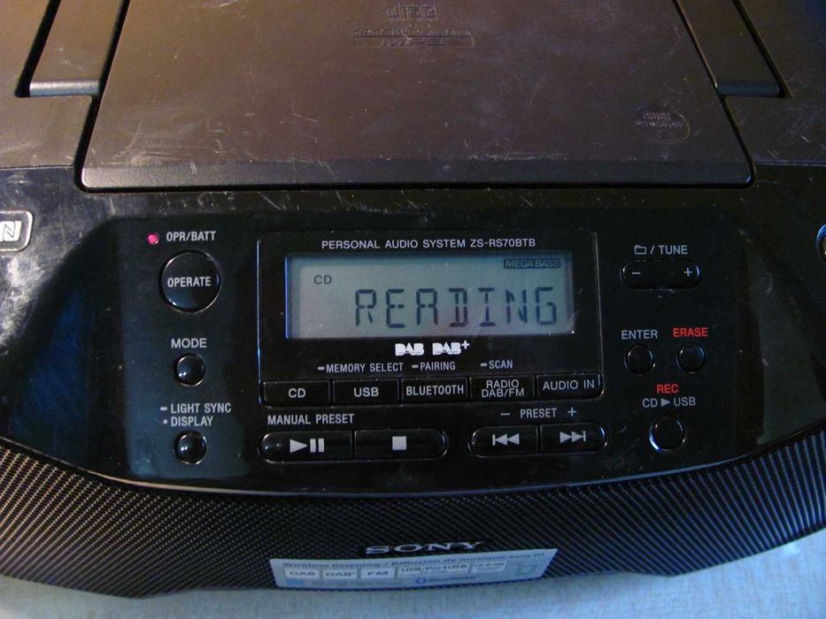 Radioodtwarzacz Sony ZS-RS70BTB CD/MP3 stereo FM DAB+ USB Bluetooth