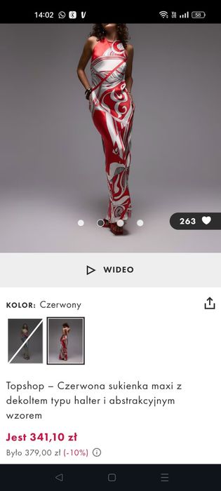 Nowa suknia maxi fancy abstract S 36