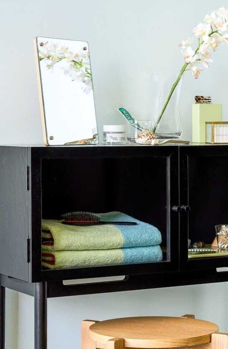 HUBSCH duńskie lusterko kosmetyczne 30X25cm dębowe lustro na toaletkę